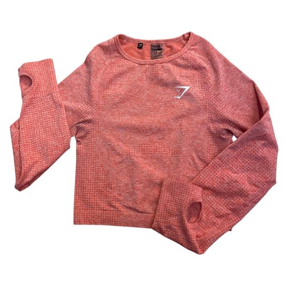 Gymshark VITAL SEAMLESS 2.0 CROP TOP long sleeves size small - Picture 1 of 10